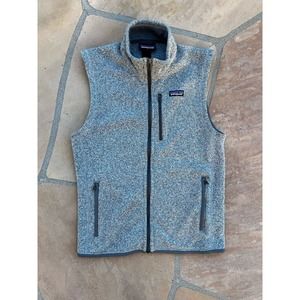Patagonia Better Sweater Vest Women Sz Medium Gray Full Zip Freece Pocket Zip